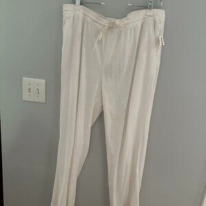 Old Navy White Linen Pants Size XL